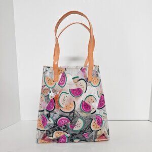 Gymboree Plastic Mini Tote Fruit Watermelon Print Clear Kidcore Twee School